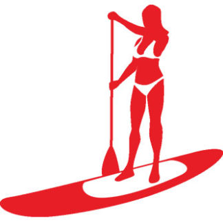 Female Paddle Boarder Sticker
