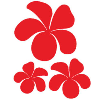 Hawaiian Plumeria Flower Sticker