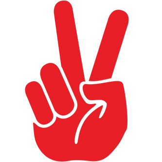 Peace Finger Sign Sticker