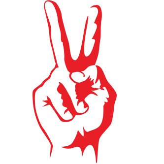 Peace Fingers Sticker
