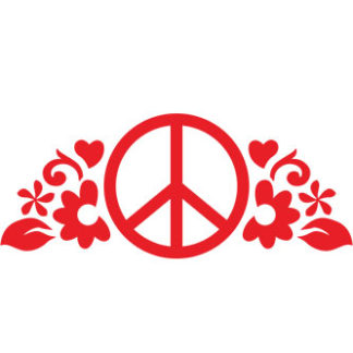 Peace Flowers Sticker