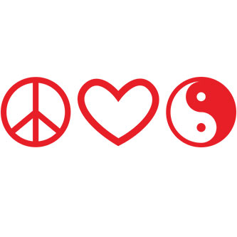 Peace Love Sticker / Decal - Hippie Stickers by Stuck on Maui