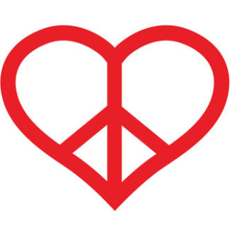 Peace Heart Sticker
